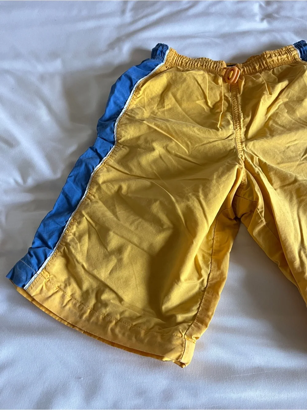OshKosh B'gosh Yellow & Blue Lined Youth Cargo Shorts